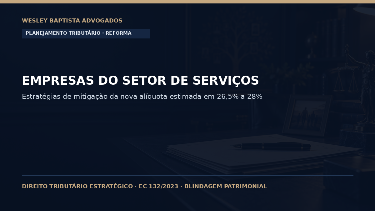 Planejamento Tributário para Empresas de Serviços sob a Reforma Tributária (EC 132/2023)