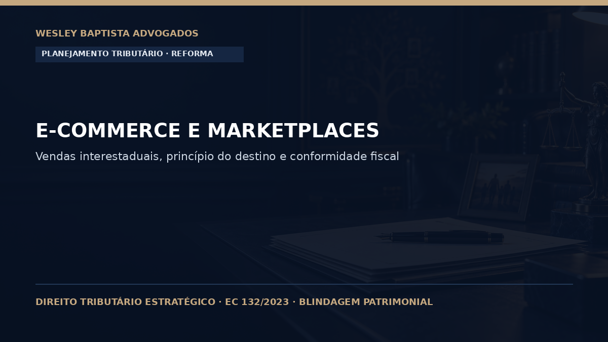 E-commerce e Marketplaces: Adaptação Tributária ao Princípio do Destino e Split Payment